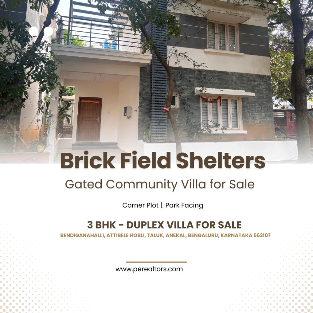 3 BHK Corner Villa House for Sale  [South-West Facing] in Brick Field Shelters - Featured Image