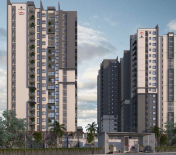 Courtyard by Vedant Suraksha - 3/4 BHK flats with guitar-shaped central  - Featured Image