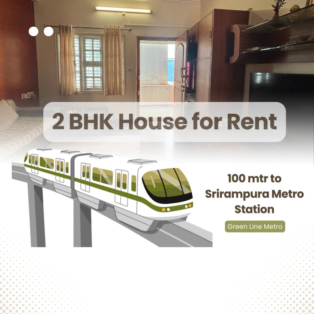 2 BHK North-Facing 2nd Floor House for Rent near to Srirampura Metro Station - Veg Only - Featured Image