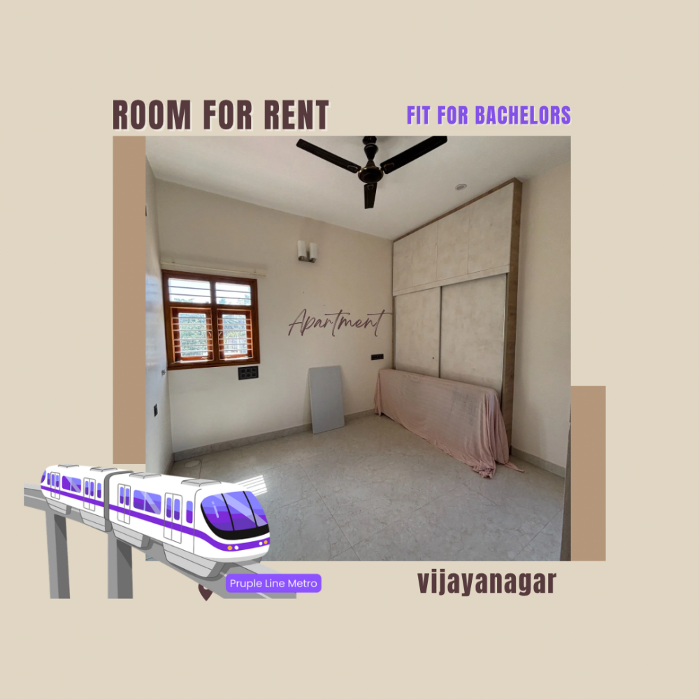 One Room with Bathroom for Rent in Vijayanagar - North Facing [Veg and single lady preferred] - Featured Image
