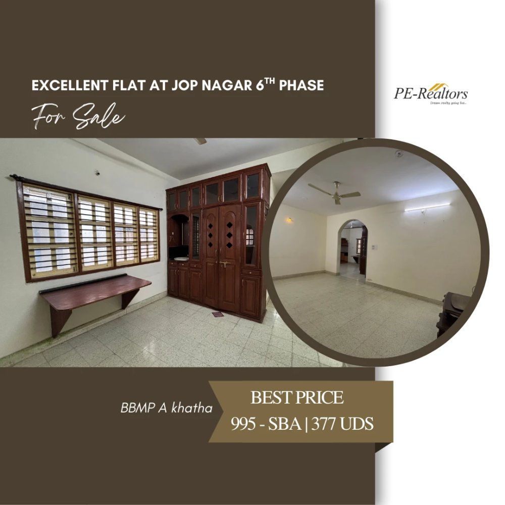 2BHK North-Facing Flat for Sale in JP Nagar 7th Phase - Featured Image