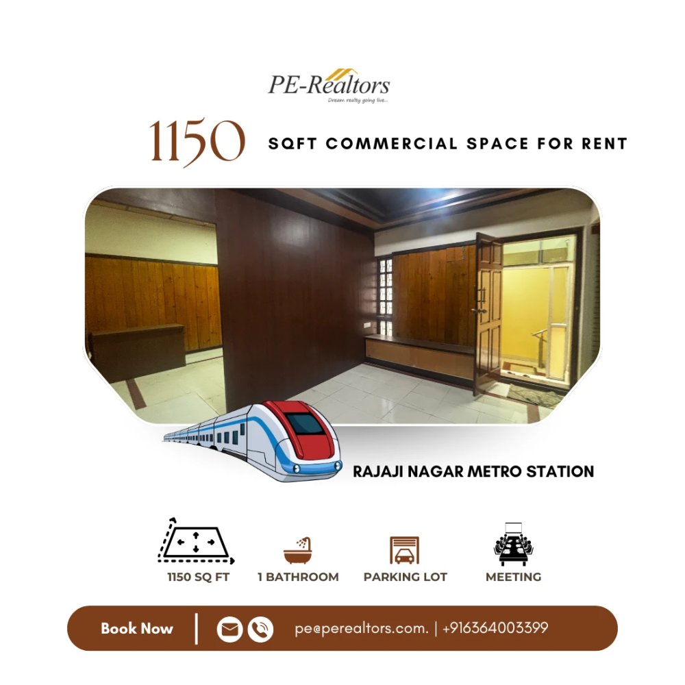 Office Space for Rent near to Rajaji Nagar Metro Station, Bengaluru - 1150 Sqft - Featured Image