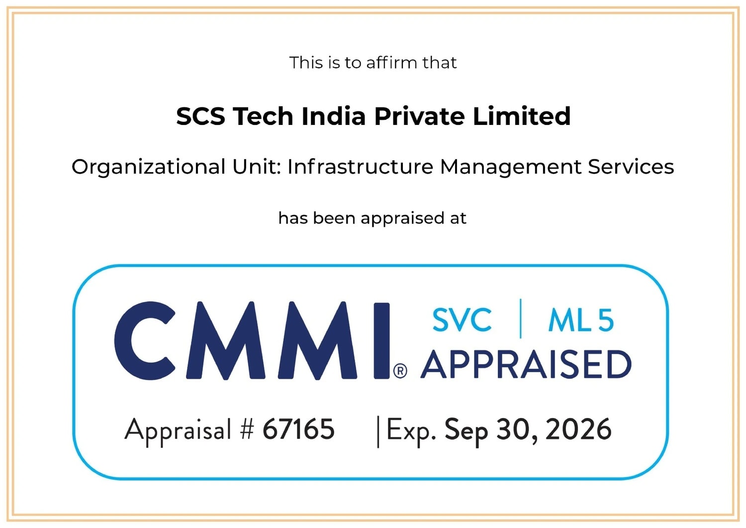 CMMI Level 5 Certification
