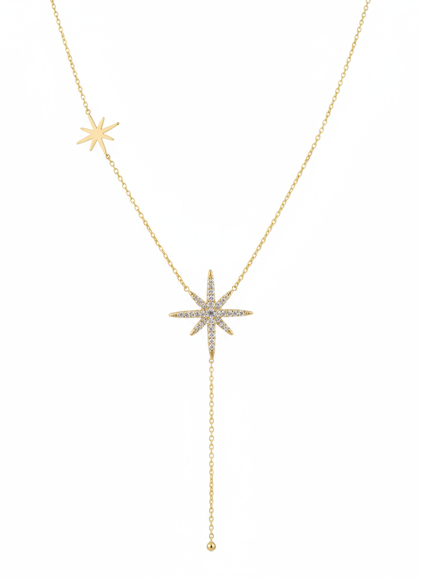 Zarif Kuzey Yıldızı Y Kolye