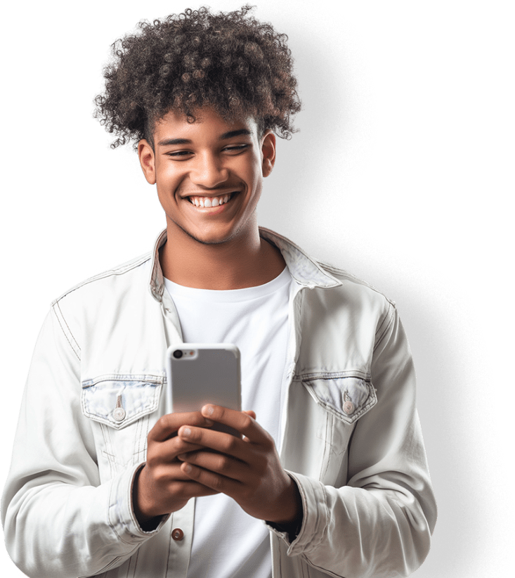 Homem com celular