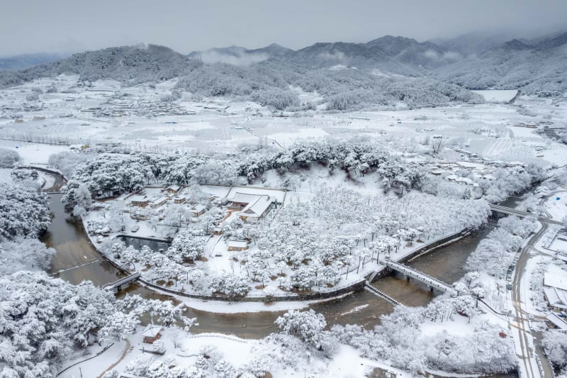 소수서원의 설경