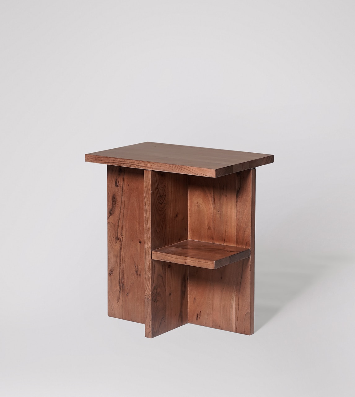 Side Table with shelves
