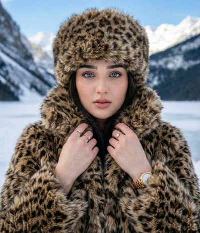 Winter Leopard Portrait