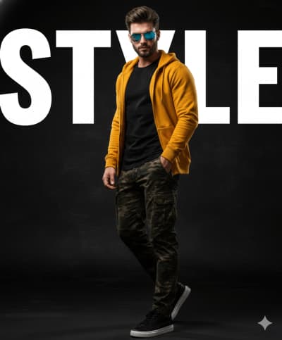 A Pop of Yellow on the Dark Streets