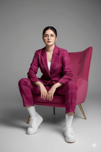 The Pink Plaid Power Suit