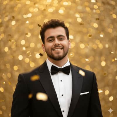Golden Hour Tuxedo Portrait