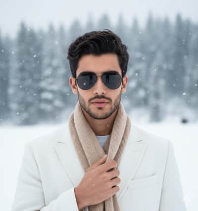 Elegant winter portrait