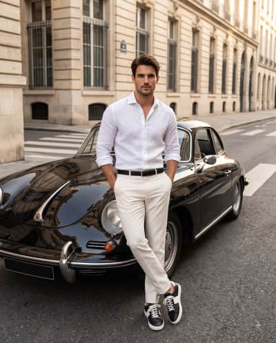 Luxury Lifestyle Portrait on a European City Street