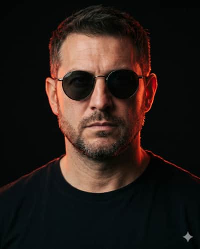 Man in Red Rim Light