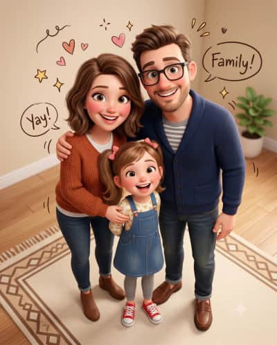 Cozy 3D Family Gathering