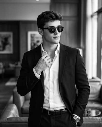 Quiet Luxury B&W Male Portrait