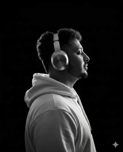 Monochrome Headphone Profile