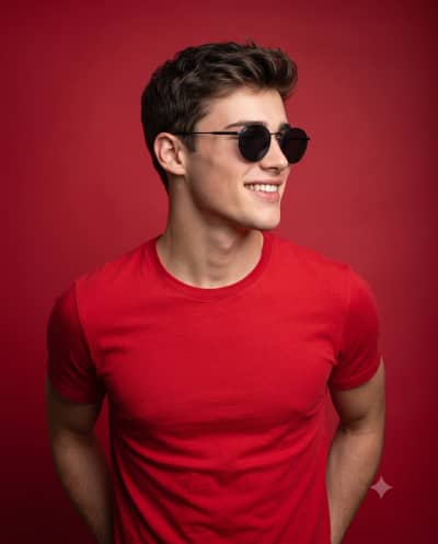 Profile in Red
