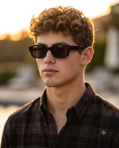 Golden Hour Portrait of Young Man