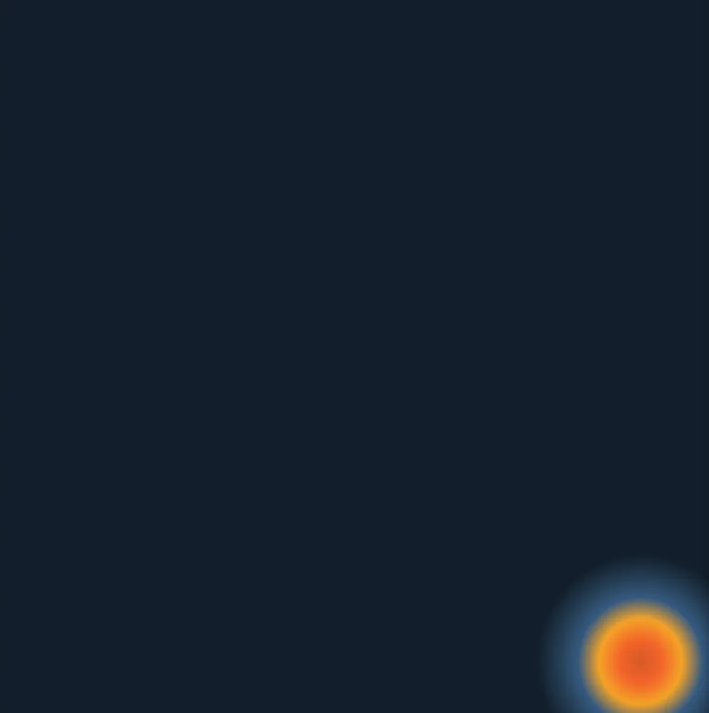 A radial gradient in the bottom right corner that stays in the bottom right corner.