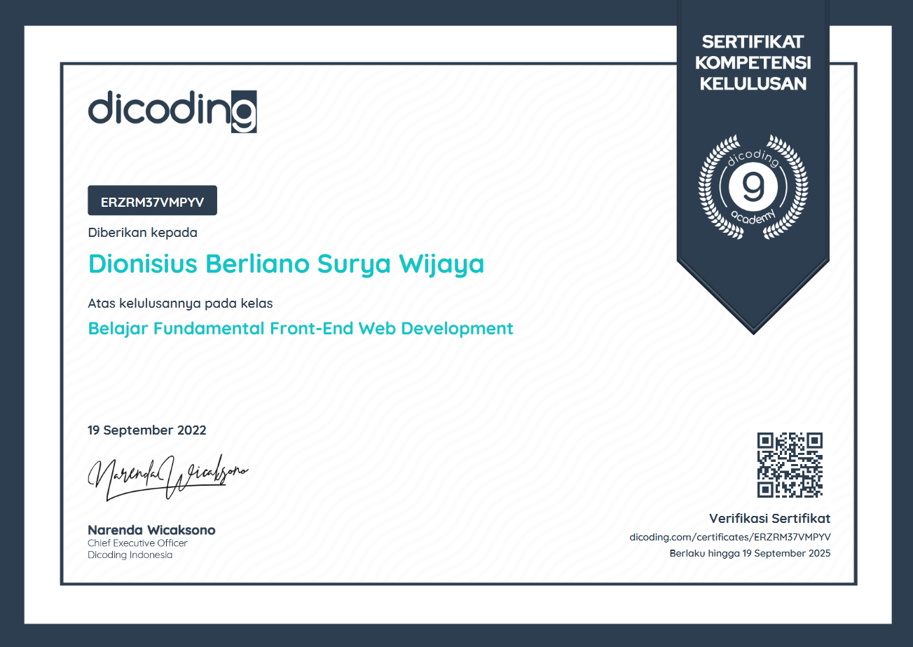 Belajar Fundamental Front-End Web Development