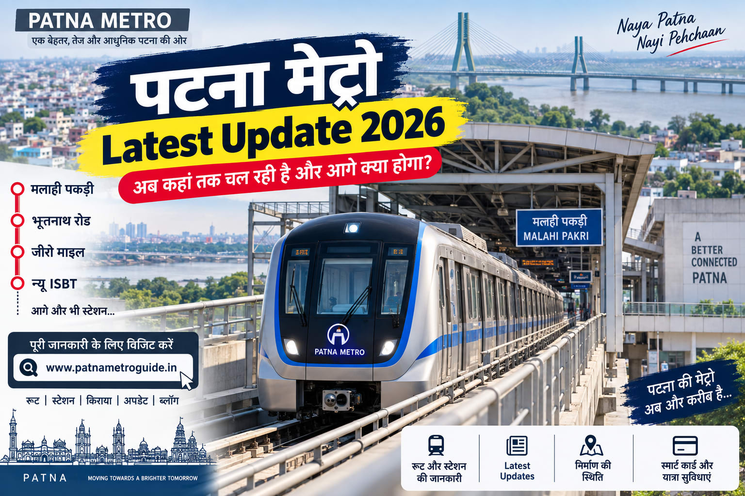 पटना मेट्रो Latest Update 2026: अब कहां तक चल रही है और आगे क्या होगा?