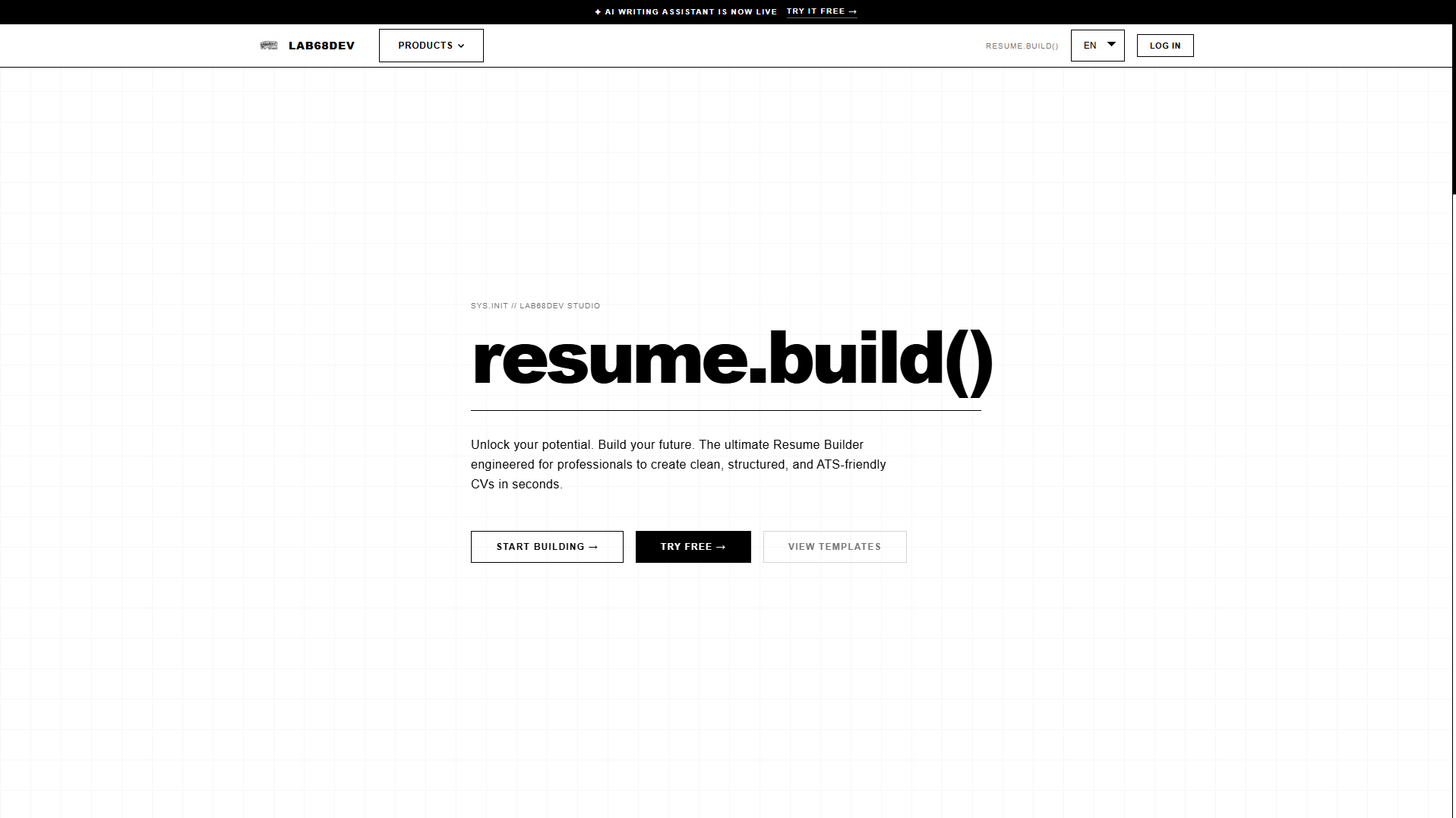 lab68 CV Builder preview
