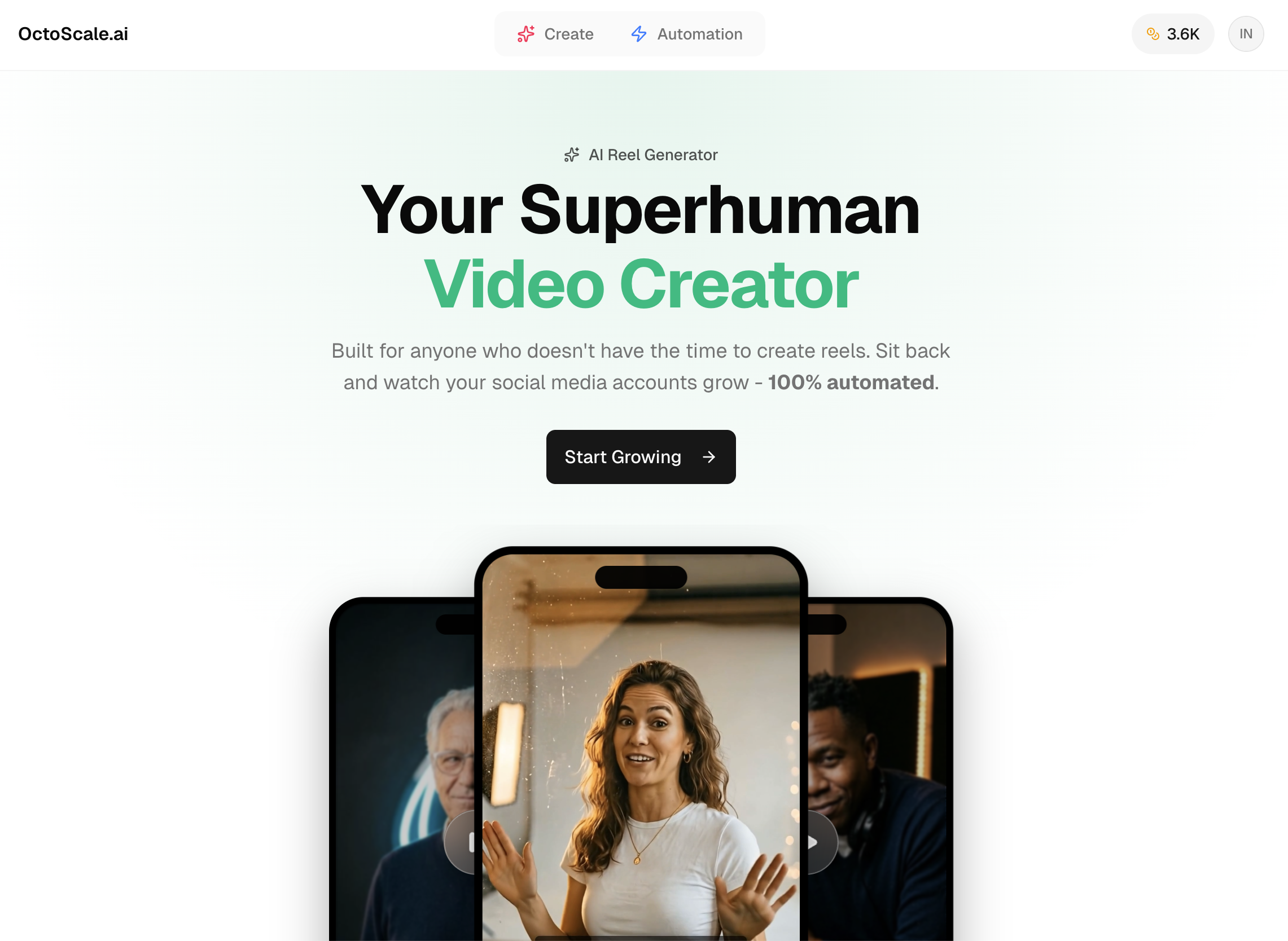 OctoScale.ai - AI Reel Generator preview