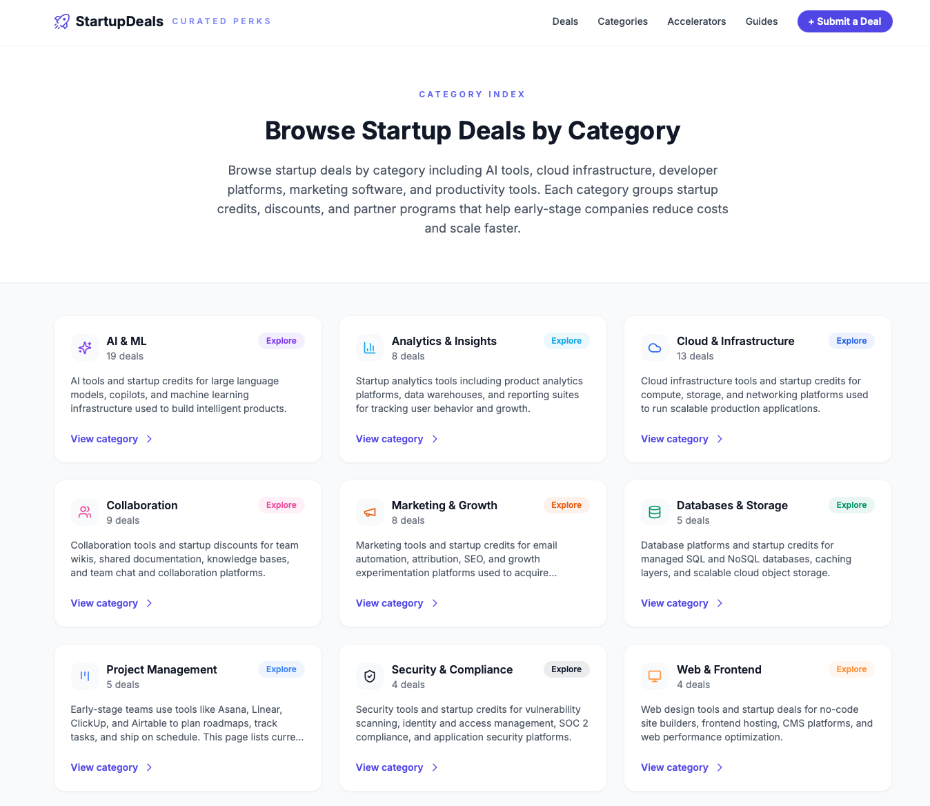 FreeStartupDeals screenshot 2