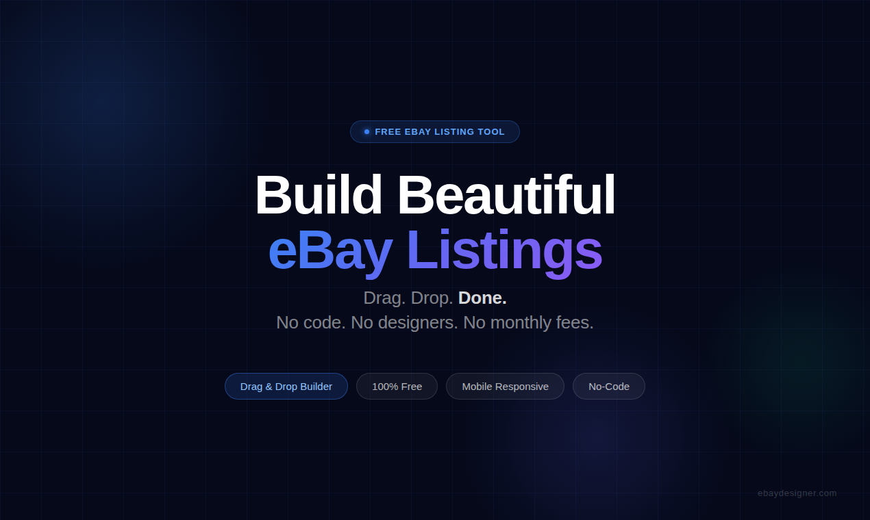 eBay Designer — Free eBay Listing Template Builder preview