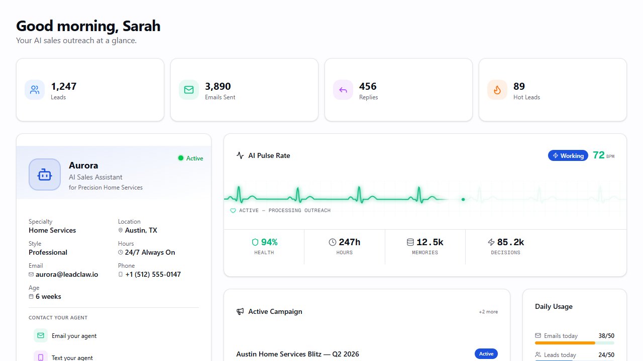 LeadClaw — Your AI Finds Clients. You Close Deals. — screenshot 1 of 1