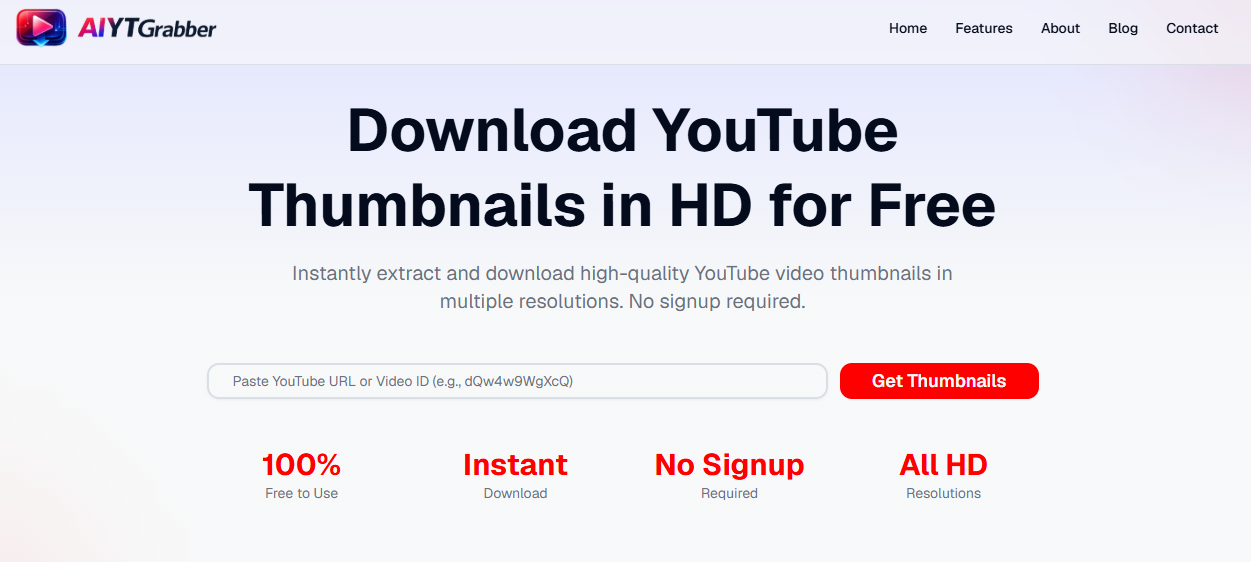 YouTube Thumbnail Downloader — screenshot 1 of 2
