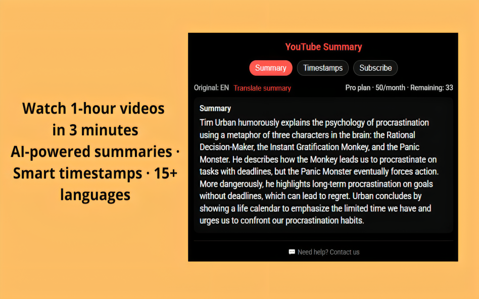 YouTube Summary — AI — screenshot 1 of 2