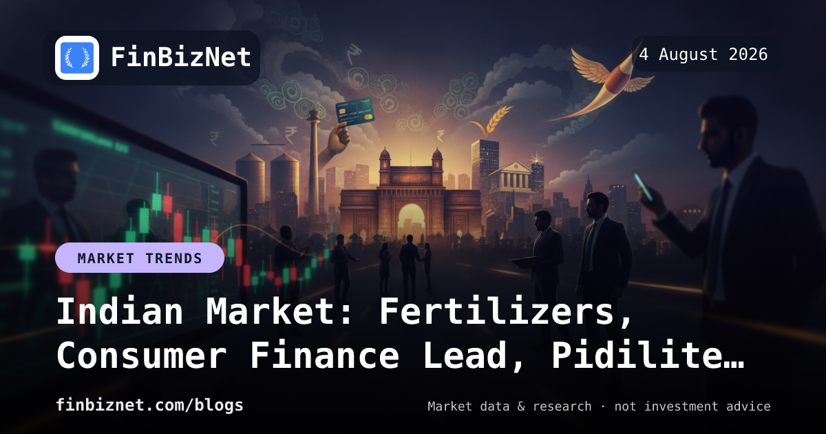 Indian Market: Fertilizers, Consumer Finance Lead, Pidilite Soars