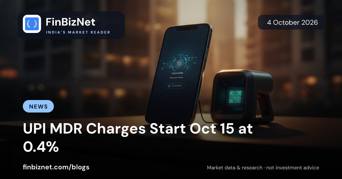 UPI MDR Charges Start Oct 15 at 0.4%