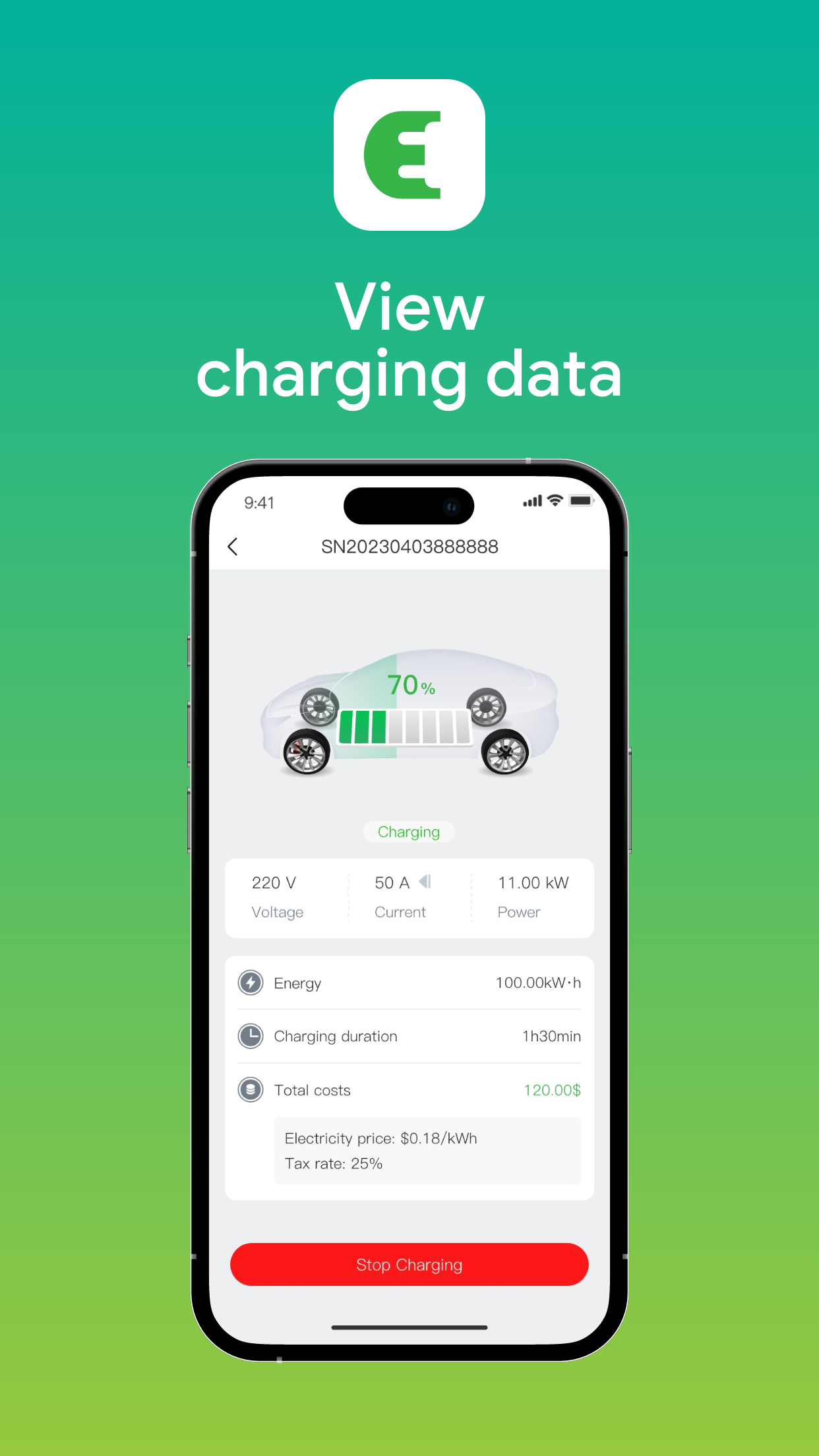 Evocharge app