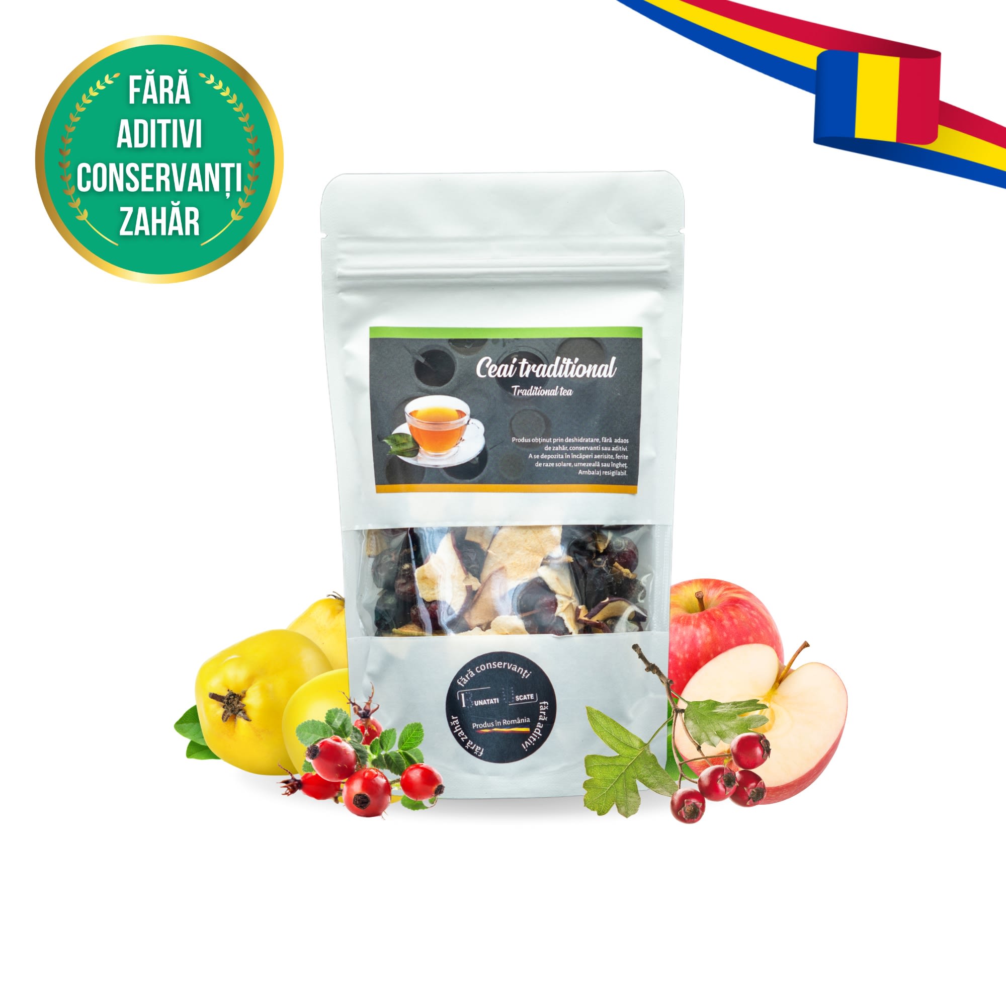 Ceai traditional- Ingrediente prezente fundal