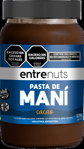 ENTRENUTS PASTA DE MANI CACAO X 370 GRS