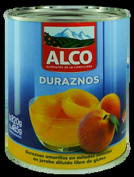 ALCO DURAZNO EN MITAD X 820 GRS