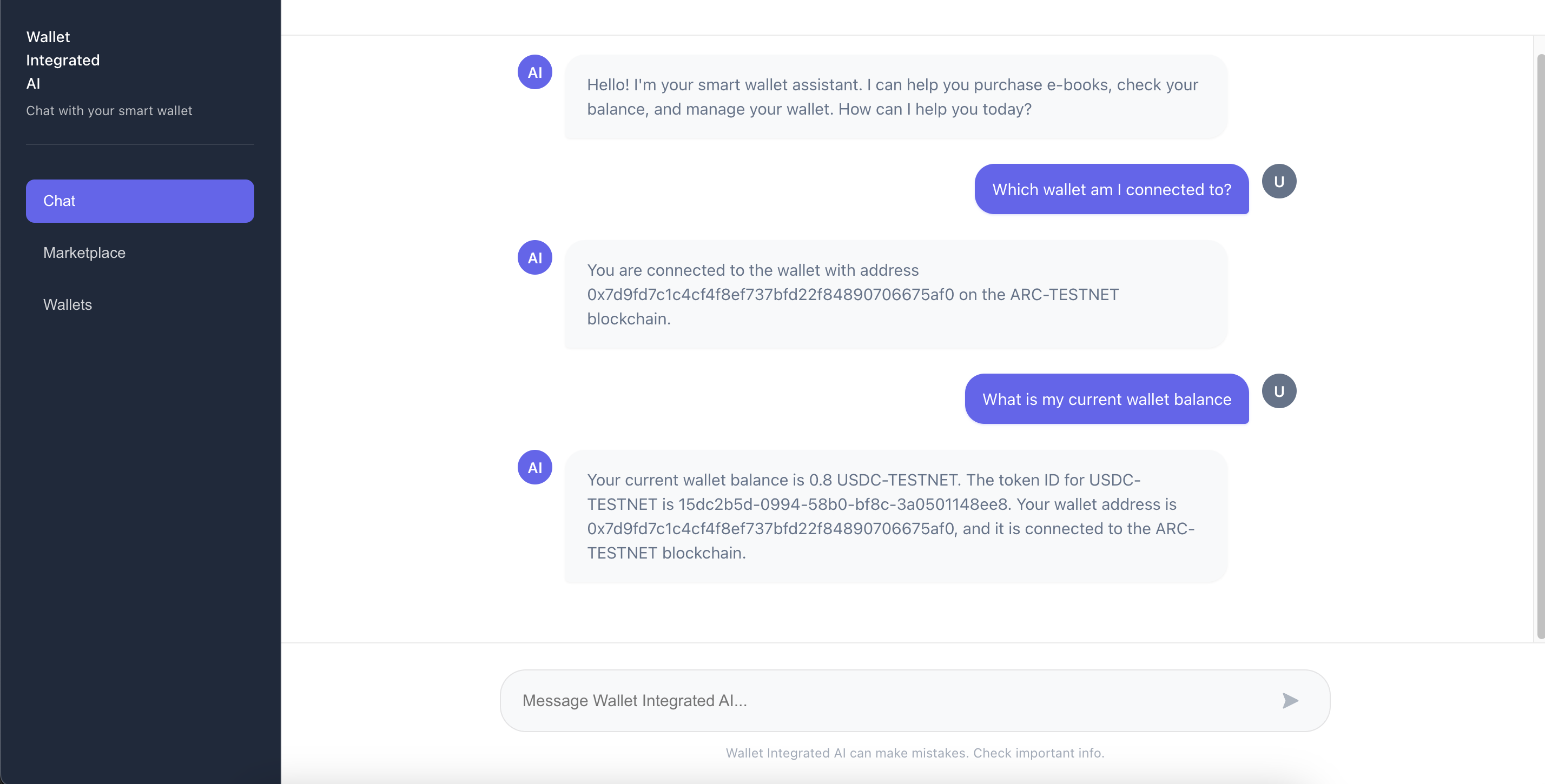 Checking wallet balance