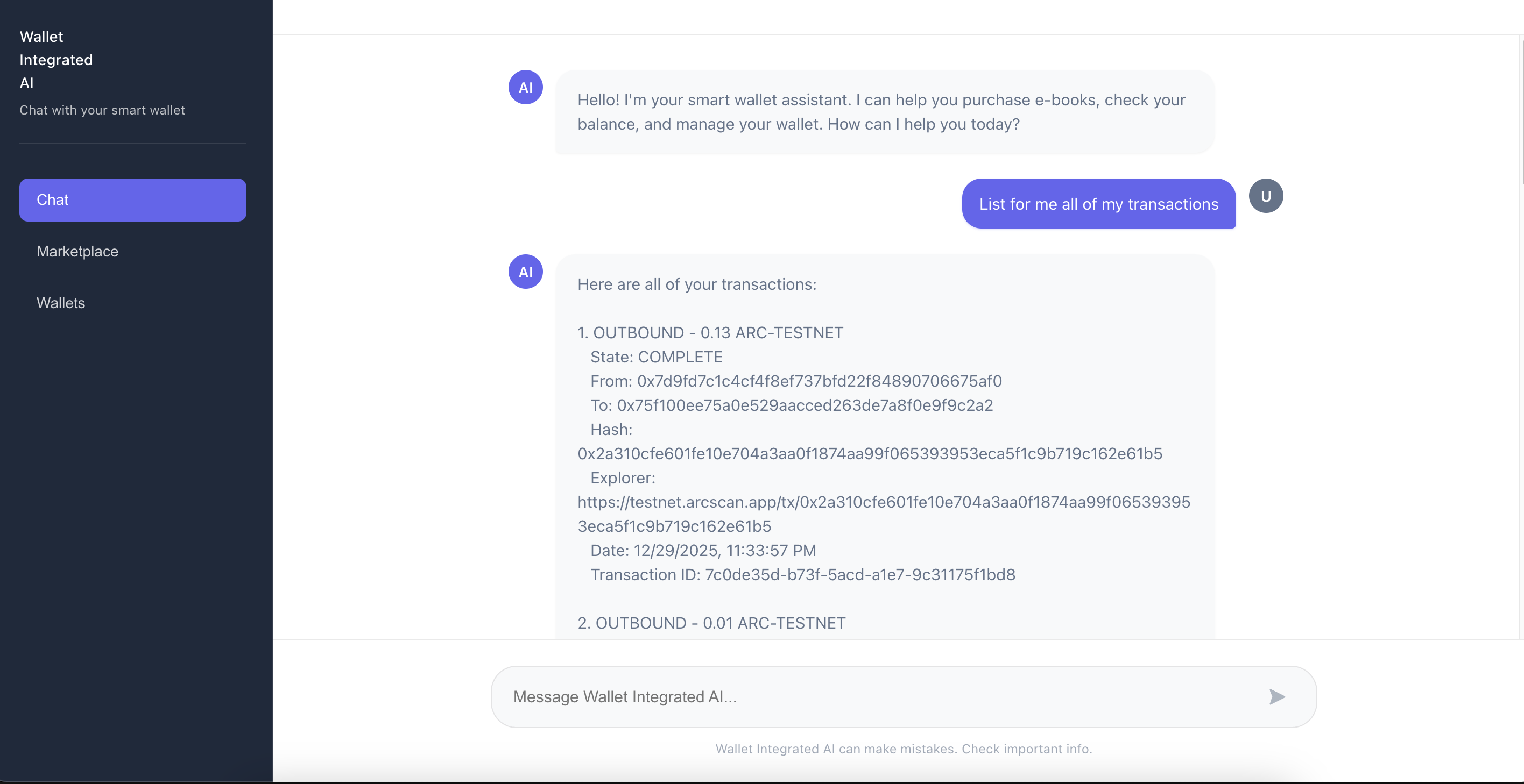 Viewing Transactions