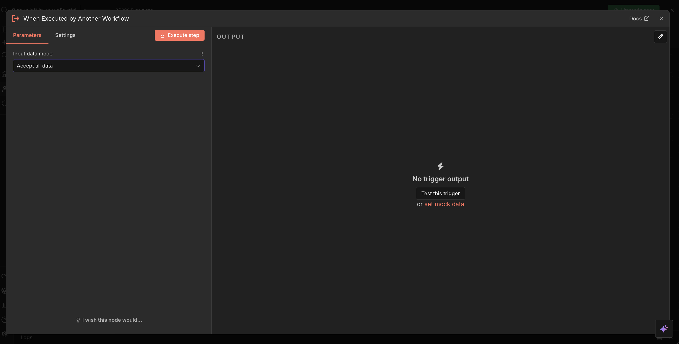 When executed by another workflow