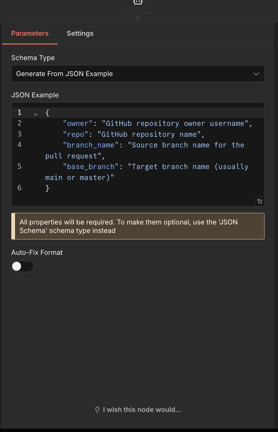 Structured Output Parameters