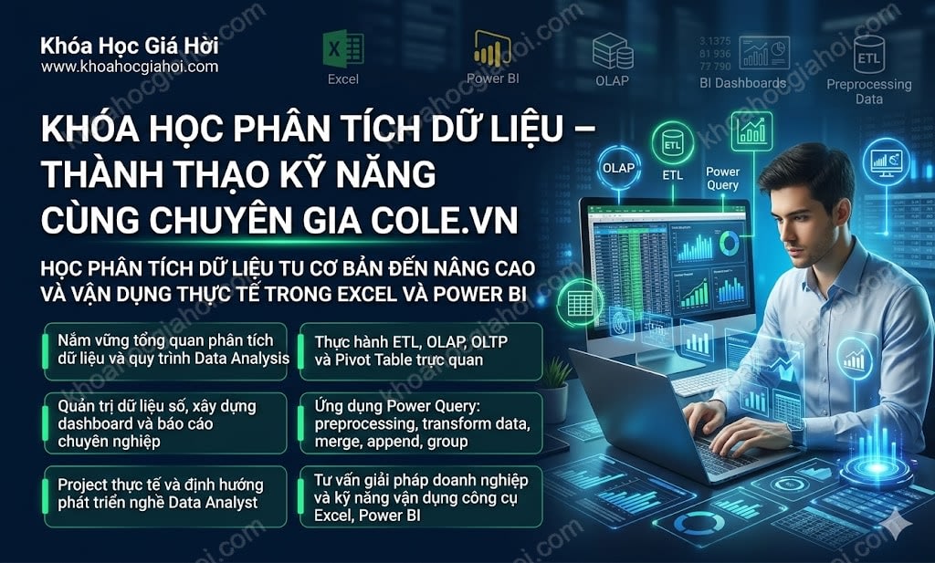 Khóa Học Phân Tích Dữ Liệu – Thành Thạo Kỹ Năng Cùng Chuyên Gia Cole.vn