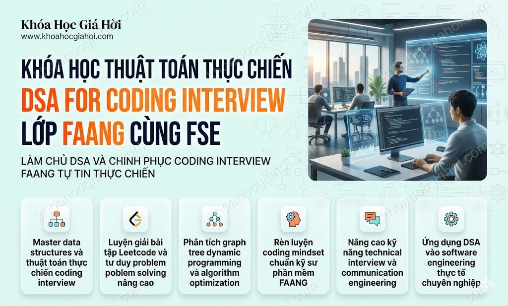 Khóa Học Thuật Toán Thực Chiến DSA For Coding Interview Lớp FAANG Cùng FSE