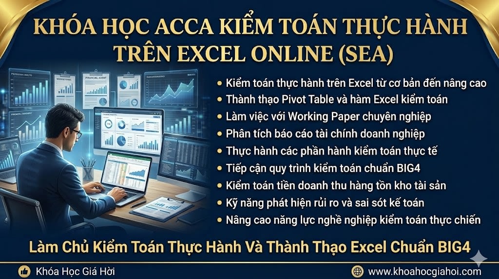 Khóa Học Acca Kiểm Toán Thực Hành Trên Excel Online (SEA)