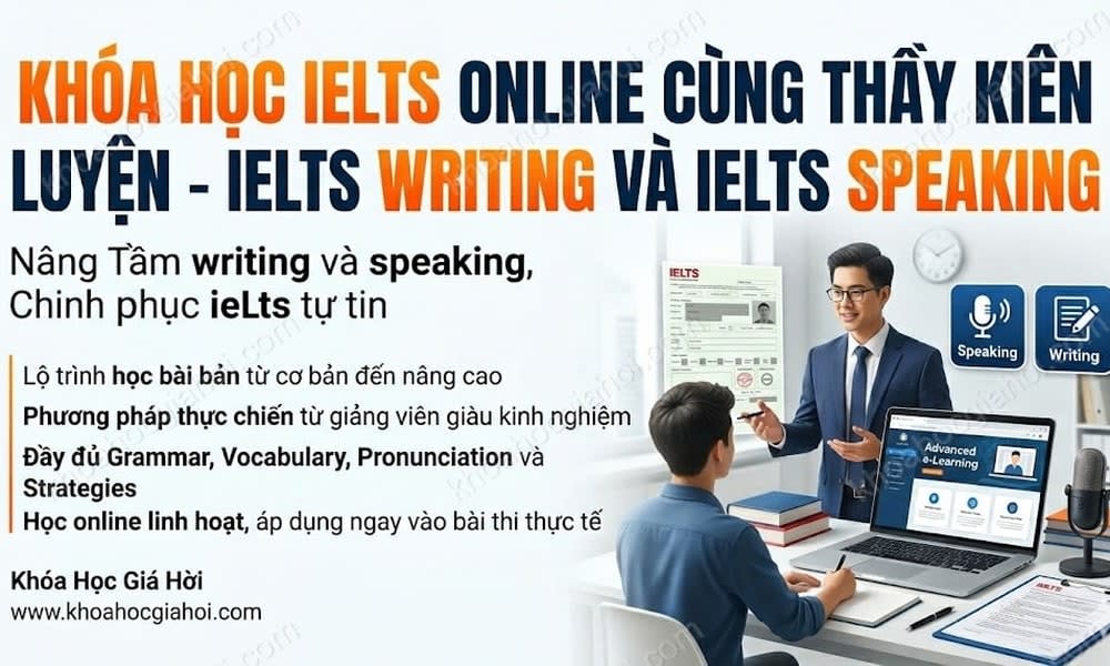 Khóa Học IELTS Online Cùng Thầy Kiên Luyện - IELTS Writing Và IELTS Speaking