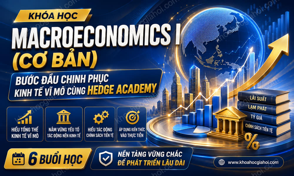 Khóa Học Macroeconomics I (Cơ Bản) – Bước Đầu Chinh Phục Kinh Tế Vĩ Mô Cùng Hedge Academy