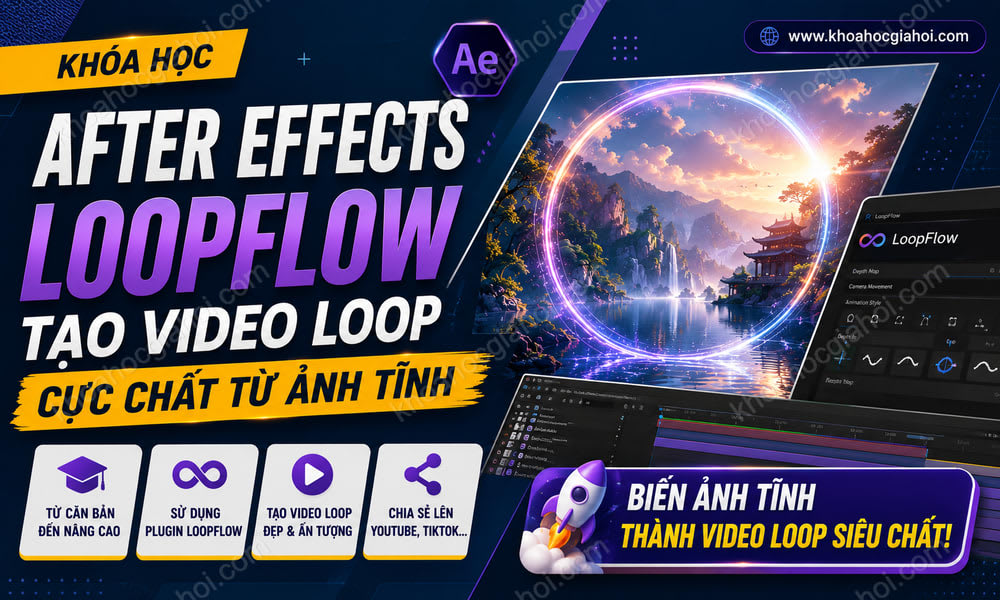 Khóa Học After Effects Loopflow Tạo Video Loop Cực Chất Từ Ảnh Tĩnh