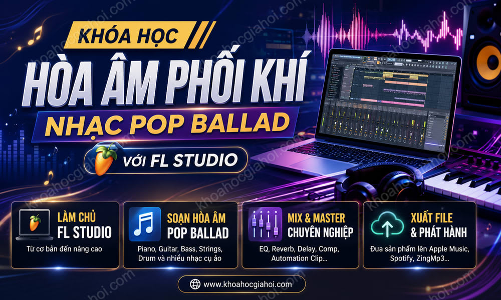 Khoá Học Hoà Âm Phối Khí - Nhạc Pop Ballad - Phần Mềm Fl Studio